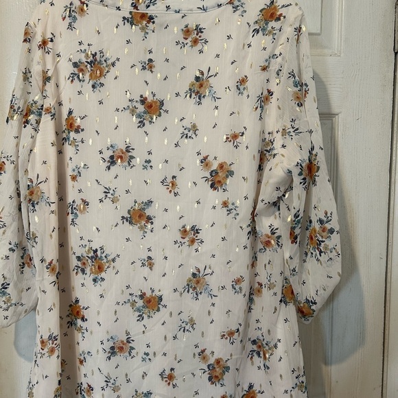 NWT Sara Michelle Floral Chiffon Fully Lined Top - Picture 8 of 8